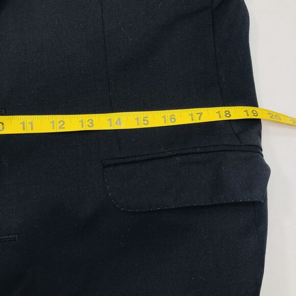 Ben Sherman Blazer BLACK Wool Ticket Pocket 2 Vent 40 Sport Coat Preppy Career - Picture 8 of 15